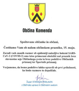 Čestitka ob občinskem prazniku